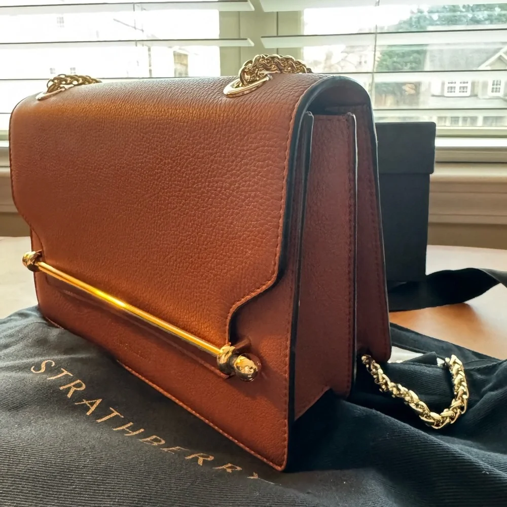 Strathberry east/west crossbody bag Chestnut color - Picture 3 of 10